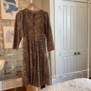 Ulla Johnson leopard print midi dress US Size 6